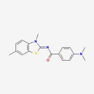 (E)-4-(dimethylamino)-N-(3,6-dimethylbenzo[d]thiazol-2(3H)-ylidene)benzamide