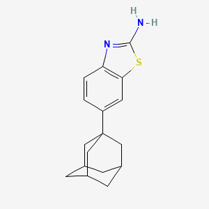 molecular formula C17H20N2S B2818635 6-(1-Adamantyl)-1,3-benzothiazol-2-amine CAS No. 26934-59-8