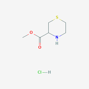 molecular formula C6H12ClNO2S B2818638 Thiomorpholine-3-carboxylic acid methyl ester hydrochloride CAS No. 86287-91-4