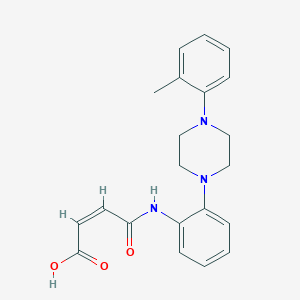 molecular formula C21H23N3O3 B281864 4-{2-[4-(2-Methylphenyl)-1-piperazinyl]anilino}-4-oxo-2-butenoic acid 