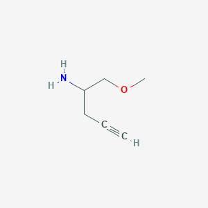 molecular formula C6H11NO B2818640 1-Methoxypent-4-yn-2-amine CAS No. 1247755-05-0