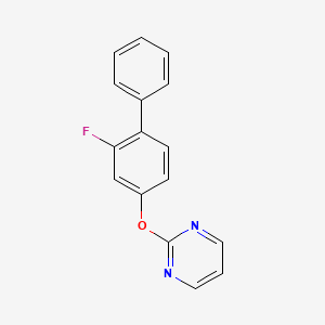 molecular formula C16H11FN2O B2818646 2-[(2-氟[1,1'-联苯]-4-基)氧基]嘧啶 CAS No. 477846-72-3