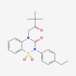 4-(3,3-dimethyl-2-oxobutyl)-2-(4-ethylphenyl)-2H-1,2,4-benzothiadiazin-3(4H)-one 1,1-dioxide
