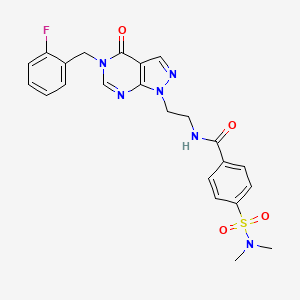 4-(N,N-dimethylsulfamoyl)-N-(2-(5-(2-fluorobenzyl)-4-oxo-4,5-dihydro-1H-pyrazolo[3,4-d]pyrimidin-1-yl)ethyl)benzamide