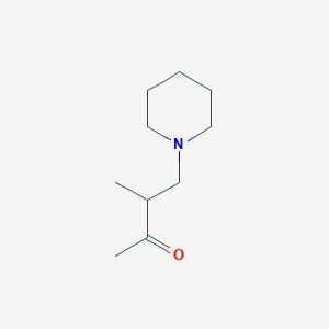 molecular formula C10H19NO B2818666 3-Methyl-4-piperidino-2-butanone CAS No. 42327-99-1