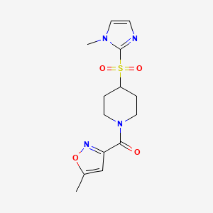 (4-((1-methyl-1H-imidazol-2-yl)sulfonyl)piperidin-1-yl)(5-methylisoxazol-3-yl)methanone