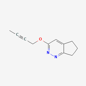 molecular formula C11H12N2O B2818669 3-(but-2-yn-1-yloxy)-5H,6H,7H-cyclopenta[c]pyridazine CAS No. 2200965-69-9