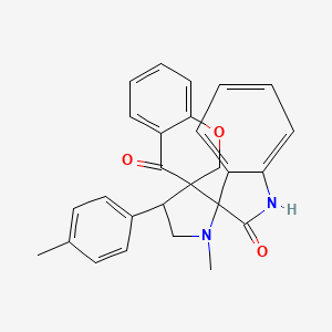 molecular formula C27H24N2O3 B2818673 咔曼-4'-酮-3'-螺-3-N-甲基-4-(4-甲基苯基)-吡咯啉-2-螺-3