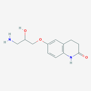 molecular formula C12H16N2O3 B2818679 6-(3-Amino-2-hydroxypropoxy)-1,2,3,4-tetrahydroquinolin-2-one CAS No. 954580-47-3