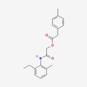 molecular formula C20H23NO3 B2818680 2-[(2-Ethyl-6-methylphenyl)amino]-2-oxoethyl (4-methylphenyl)acetate CAS No. 1797043-24-3