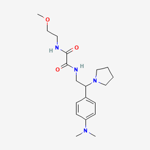 N1-(2-(4-(dimethylamino)phenyl)-2-(pyrrolidin-1-yl)ethyl)-N2-(2-methoxyethyl)oxalamide