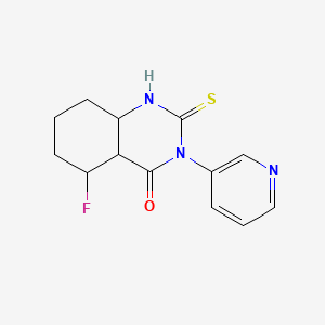 molecular formula C13H8FN3OS B2818684 5-Fluoro-3-(pyridin-3-yl)-2-sulfanylidene-1,2,3,4-tetrahydroquinazolin-4-one CAS No. 2319877-55-7