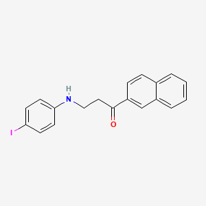 molecular formula C19H16INO B2818687 3-(4-碘苯胺基)-1-(2-萘基)-1-丙酮 CAS No. 477320-57-3