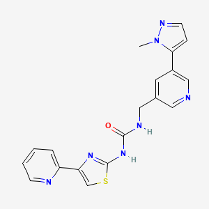 1-((5-(1-methyl-1H-pyrazol-5-yl)pyridin-3-yl)methyl)-3-(4-(pyridin-2-yl)thiazol-2-yl)urea