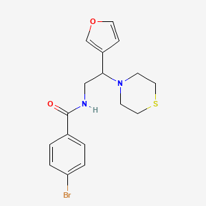 molecular formula C17H19BrN2O2S B2818691 4-溴-N-(2-(呋喃-3-基)-2-硫代吗啉基乙基)苯甲酰胺 CAS No. 2034513-78-3