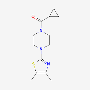 molecular formula C13H19N3OS B2818694 1-Cyclopropanecarbonyl-4-(4,5-dimethyl-1,3-thiazol-2-yl)piperazine CAS No. 1790465-56-3