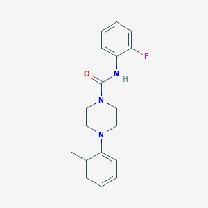 molecular formula C18H20FN3O B281871 N-(2-fluorophenyl)-4-(2-methylphenyl)-1-piperazinecarboxamide 