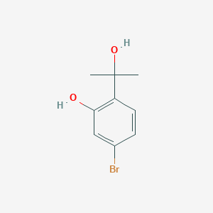 molecular formula C9H11BrO2 B2818712 5-Bromo-2-(2-hydroxypropan-2-yl)phenol CAS No. 1431547-08-8