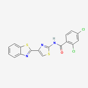molecular formula C17H9Cl2N3OS2 B2818713 N-[4-(1,3-benzothiazol-2-yl)-1,3-thiazol-2-yl]-2,4-dichlorobenzamide CAS No. 477327-01-8