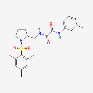 N1-((1-(mesitylsulfonyl)pyrrolidin-2-yl)methyl)-N2-(m-tolyl)oxalamide