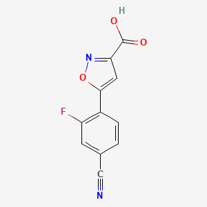 B2818718 5-(4-Cyano-2-fluoro-phenyl)-isoxazole-3-carboxylic acid CAS No. 1415836-74-6