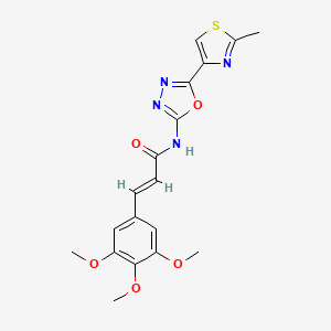 (E)-N-(5-(2-methylthiazol-4-yl)-1,3,4-oxadiazol-2-yl)-3-(3,4,5-trimethoxyphenyl)acrylamide