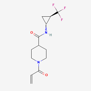1-Prop-2-enoyl-N-[(1R,2R)-2-(trifluoromethyl)cyclopropyl]piperidine-4-carboxamide