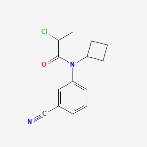 2-Chloro-N-(3-cyanophenyl)-N-cyclobutylpropanamide