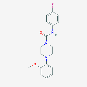 molecular formula C18H20FN3O2 B281873 N-(4-fluorophenyl)-4-(2-methoxyphenyl)-1-piperazinecarboxamide 