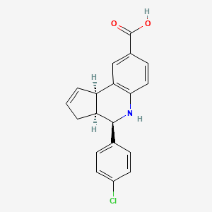 molecular formula C19H16ClNO2 B2818735 (3aS,4R,9bR)-4-(4-chlorophenyl)-3a,4,5,9b-tetrahydro-3H-cyclopenta[c]quinoline-8-carboxylic acid CAS No. 1217692-02-8