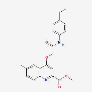Methyl 4-(2-((4-ethylphenyl)amino)-2-oxoethoxy)-6-methylquinoline-2-carboxylate