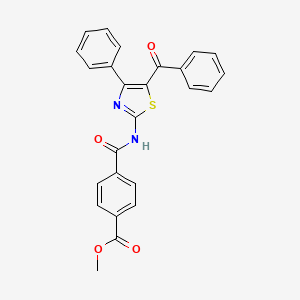 molecular formula C25H18N2O4S B2818739 Methyl 4-[(5-benzoyl-4-phenyl-1,3-thiazol-2-yl)carbamoyl]benzoate CAS No. 361480-78-6