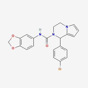 N-(benzo[d][1,3]dioxol-5-yl)-1-(4-bromophenyl)-3,4-dihydropyrrolo[1,2-a]pyrazine-2(1H)-carboxamide