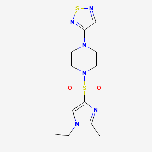 3-(4-((1-ethyl-2-methyl-1H-imidazol-4-yl)sulfonyl)piperazin-1-yl)-1,2,5-thiadiazole