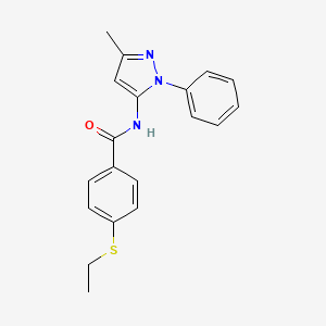 4-(ethylthio)-N-(3-methyl-1-phenyl-1H-pyrazol-5-yl)benzamide