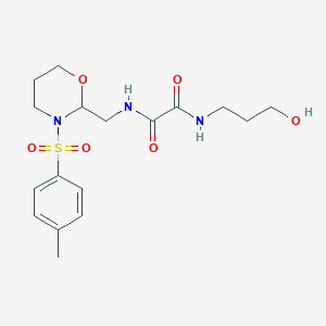 N1-(3-hydroxypropyl)-N2-((3-tosyl-1,3-oxazinan-2-yl)methyl)oxalamide