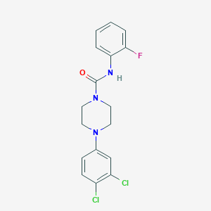 molecular formula C17H16Cl2FN3O B281875 4-(3,4-dichlorophenyl)-N-(2-fluorophenyl)-1-piperazinecarboxamide 