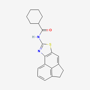 molecular formula C20H20N2OS B2818750 N-(4,5-dihydroacenaphtho[5,4-d]thiazol-8-yl)cyclohexanecarboxamide CAS No. 477325-95-4