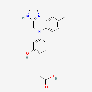 3-[(4,5-dihydro-1H-imidazol-2-ylmethyl)(4-methylphenyl)amino]phenol; acetic acid