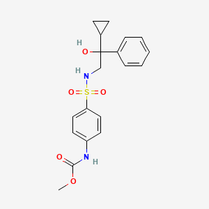 molecular formula C19H22N2O5S B2818754 甲基 (4-(N-(2-环丙基-2-羟基-2-苯基乙基)磺酰)苯基)氨基甲酸酯 CAS No. 2034408-72-3