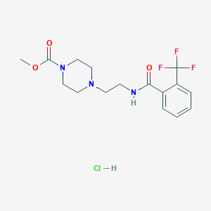 Methyl 4-(2-(2-(trifluoromethyl)benzamido)ethyl)piperazine-1-carboxylate hydrochloride