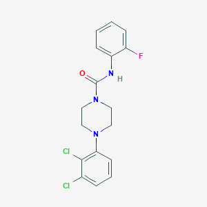 molecular formula C17H16Cl2FN3O B281876 4-(2,3-dichlorophenyl)-N-(2-fluorophenyl)-1-piperazinecarboxamide 