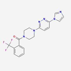 (4-(6-(1H-imidazol-1-yl)pyridazin-3-yl)piperazin-1-yl)(2-(trifluoromethyl)phenyl)methanone