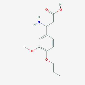 molecular formula C13H19NO4 B2818764 3-Amino-3-(3-methoxy-4-propoxyphenyl)propanoic acid CAS No. 351062-28-7