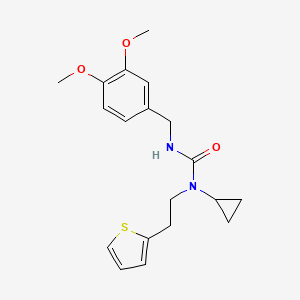 1-Cyclopropyl-3-(3,4-dimethoxybenzyl)-1-(2-(thiophen-2-yl)ethyl)urea