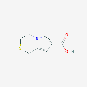 molecular formula C8H9NO2S B2818769 3,4-二氢-1H-吡咯并[2,1-c][1,4]噻嗪-7-羧酸 CAS No. 1536371-32-0