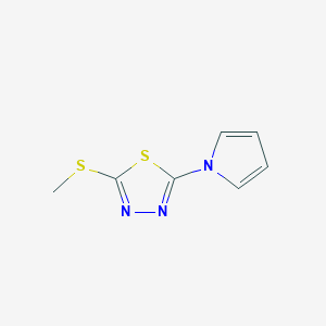 molecular formula C7H7N3S2 B2818770 2-(methylthio)-5-(1H-pyrrol-1-yl)-1,3,4-thiadiazole CAS No. 660821-12-5