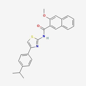 molecular formula C24H22N2O2S B2818774 N-(4-(4-isopropylphenyl)thiazol-2-yl)-3-methoxy-2-naphthamide CAS No. 313252-05-0