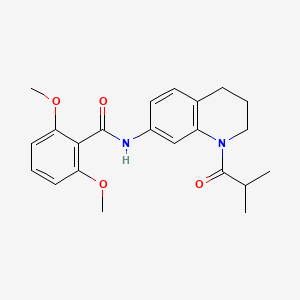 molecular formula C22H26N2O4 B2818776 N-(1-isobutyryl-1,2,3,4-tetrahydroquinolin-7-yl)-2,6-dimethoxybenzamide CAS No. 1005301-21-2