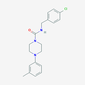 molecular formula C19H22ClN3O B281878 N-(4-chlorobenzyl)-4-(3-methylphenyl)-1-piperazinecarboxamide 